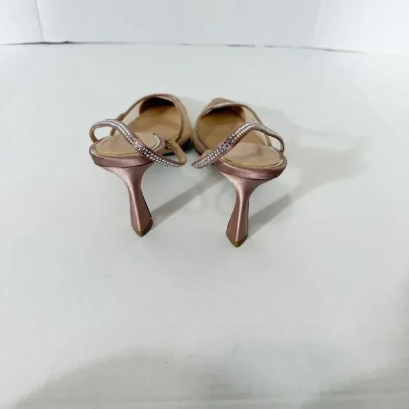 Jewel Badgley Mischka Tammy Mesh Pointed Toe Slingback Stiletto Heels Size 8.5 - Picture 7 of 11